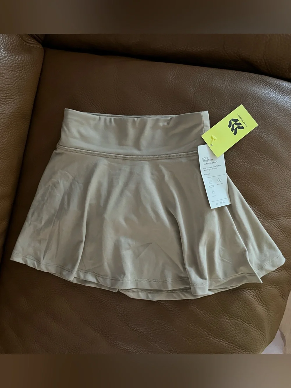 NEW Super Soft Beige Uniform Skirt/Skort (with shorts with pockets) kids xs 4/5